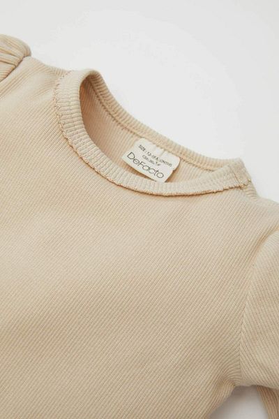 DeFacto Set de 2 piese pentru fetiță, cu mâneci lungi, cu imprimeu din twill, cu modele de talie elastică