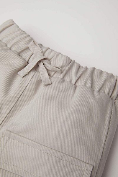 DeFacto Baby Boy Lace-Up Pocket Elastic Leg Jogger Gabardine Trousers D3363A524Wn