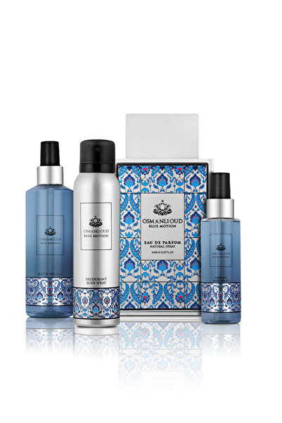 Osmanlı Oud Blue Motion 4'lü Parfüm Seti – Unisex– Meyveli Odunsu – 9883