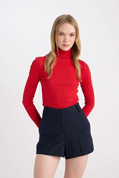 DeFacto Coool Slim Fit Dar Kesim Normal Bel Basic Düz Şort D5250AX24AU