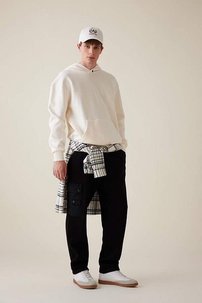 DeFacto Pantaloni de trening negri Relax Fit cu buzunare cargo picior drept 25k 801004863