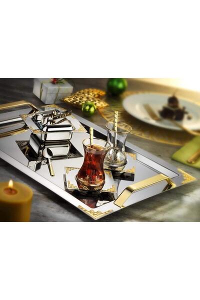 İslamoğlu Hürrem Çay Seti Gold 40 Parça - 12 Kişilik