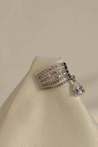 signoraerica 5 Sıra Taşlı Ucu Sallantılı Earcuff