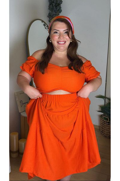 Kendinisevbutik Pomegranate Flower Floor-Length Suit Plus Size