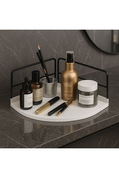 Okay Makeup Organizer Shelf |   Stainless Steel Organizer – Kitchen, Bathroom, Living Room, Study Desk