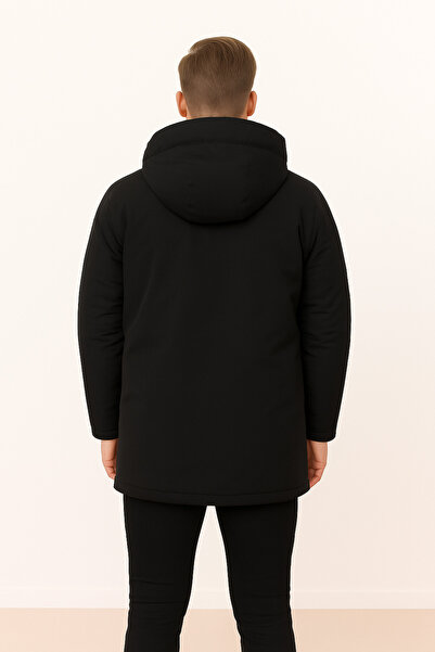 freemen Спортивний чоловічий чорний водонепроникний та вітрозахисний куртка з капюшоном, пальто та парка