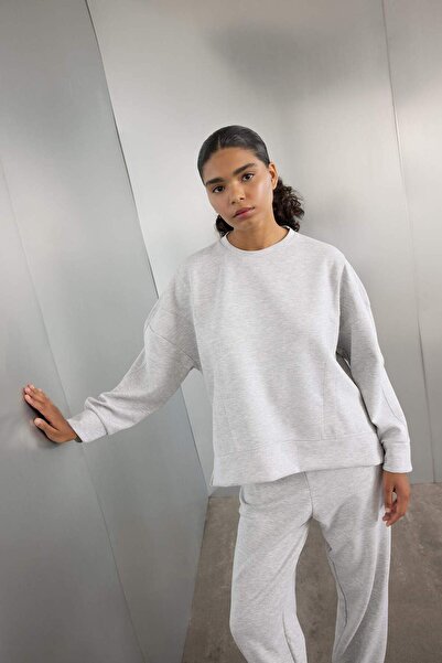 DeFacto DeFactoFit Bisiklet Yaka Skuba Dalgıç Kumaş Sporcu Sweatshirt C9612AX24AU