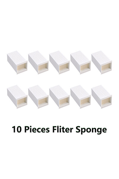 Choice 1.5L USB 10 Pcs Filter Sponge Cat Water Fountain with USB Auto Filter Recirculate Transparent Black