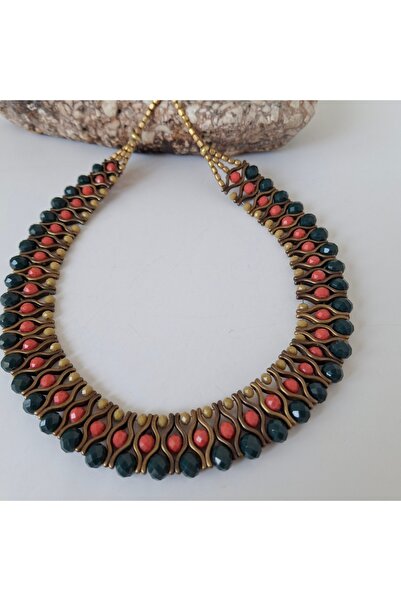 azra takı tasarım Handmade Crystal, Short Ethnic Women's Necklace