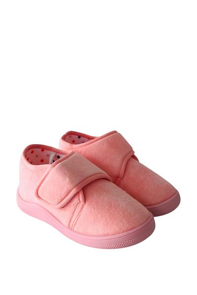 Stella Pendenza Pink Kids Children's Unisex Slippers Velcro Comfortable Non-Slip Sole Home Shoes Kp-9504