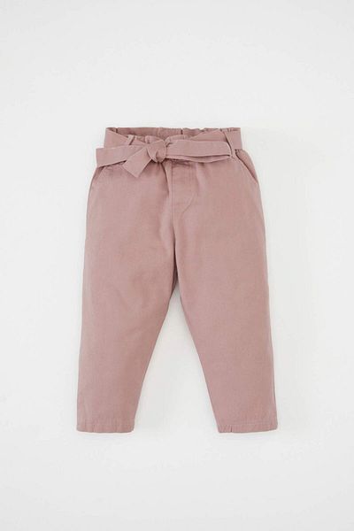 DeFacto Pantaloni din Gabardină pentru fetiță, cu bandă elastică, talie elastică, cu buzunare D2994A524AU