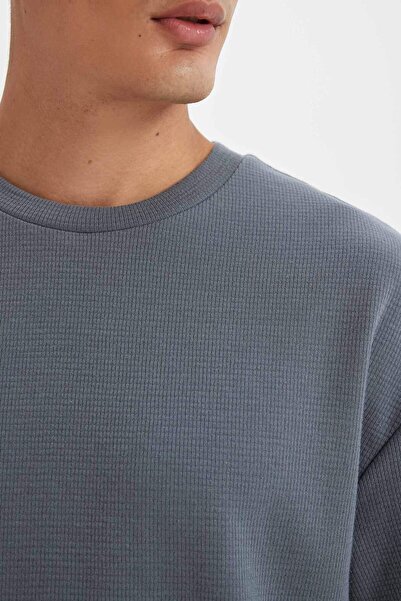 DeFacto 100 % bavlna Relax Fit Crew Neck Krátky rukáv Základné obyčajné tričko D2531AX24AU