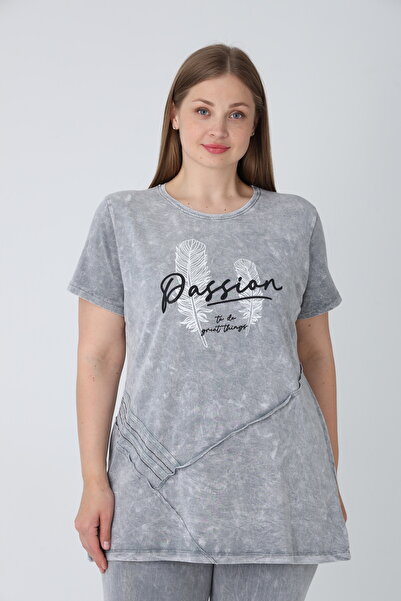 ROMEO LİFE طقم كابري نسائي من القطن والليكرا مقاس كبير 6156