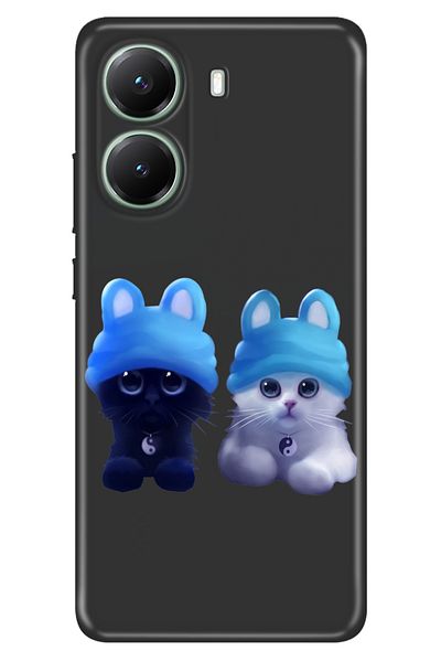 POCO غطاء حماية لهاتف X7 Pro مصنوع من السيليكون الملون ومطبوع من مادة TPU Sweet Kitten