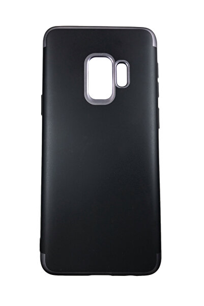 OEM Carcasă compatibilă cu Samsung S9, silicon cu margini colorate, neagră, gri