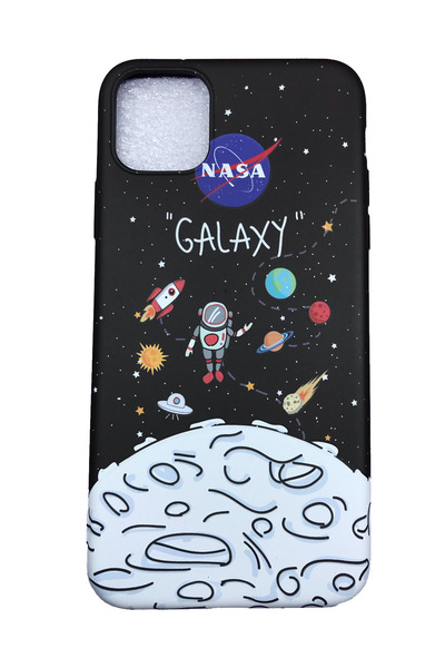 OEM Carcasă compatibilă cu iPhone 11 Pro Max, fosforescentă, NASA, multicoloră