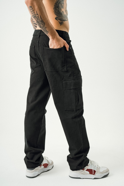 Denim Republic بنطلون فضفاض بجيوب سوداء