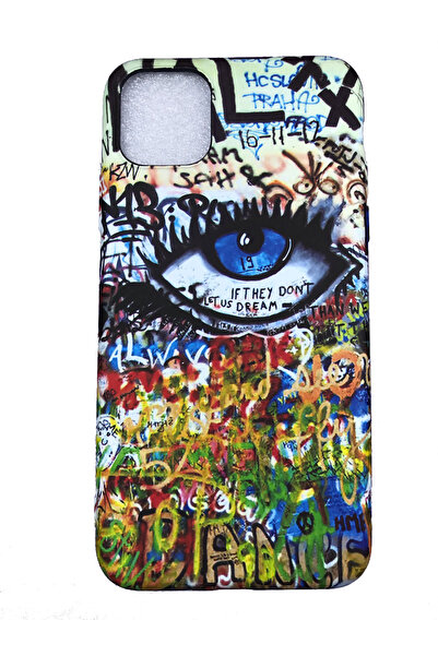 OEM Carcasă compatibilă cu iPhone 11 Pro Max, fosforescentă, graffiti, multic...