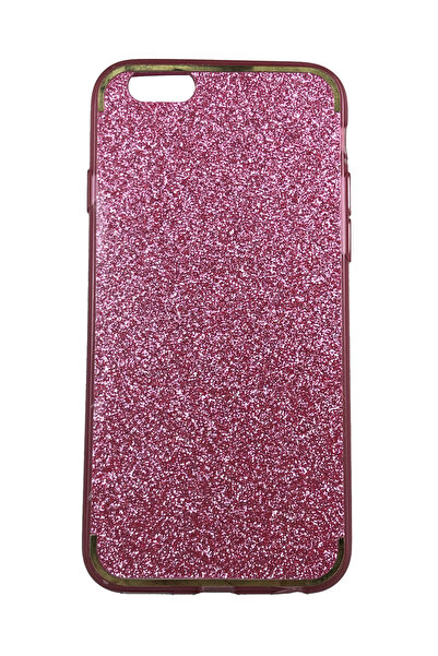 OEM Carcasă compatibilă cu iPhone 6, carcasă din vinil cu sclipici, roz