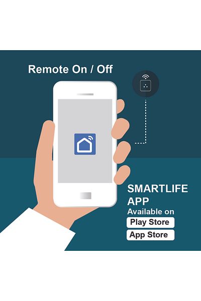 SASKA Smart Wall Socket Outlet WiFi - App Control & Works with Alexa/Google (Gold, Single Socket)