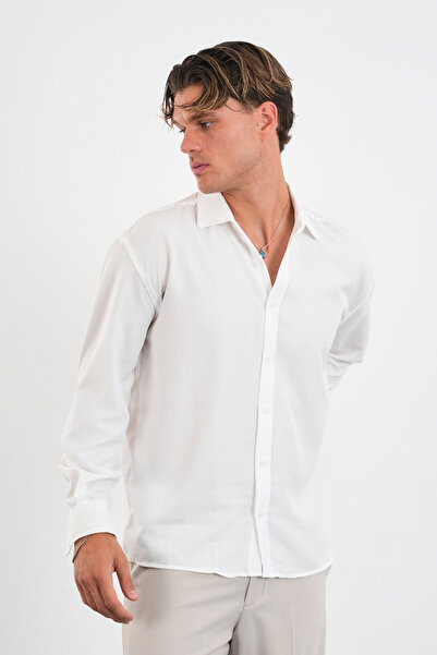 Klothy Ανδρικό μακρυμάνικο καλοκαιρινό πουκάμισο κανονικής εφαρμογής 2642