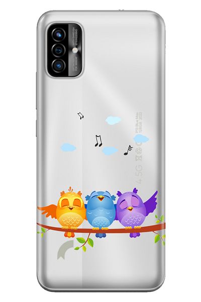 Reeder حافظة P13 Blue Max 2022 مصنوعة من السيليكون الملون ومطبوعة من مادة TPU Birds