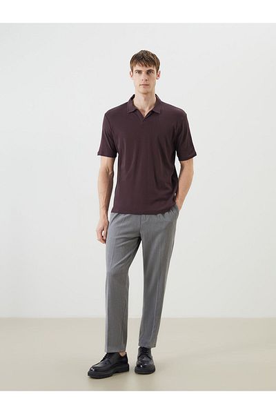 LC Waikiki Νέα σεζόν Polo Collar Linen Blend Ανδρικό Tisort - S5QL37Z8