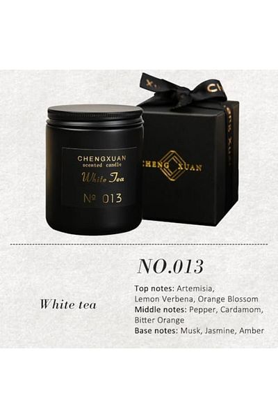 ChengXuan Scented Candle, Luxury Aromatherapy Jar Candle Gifts for Bathroom Office Decor 80g - White Tea