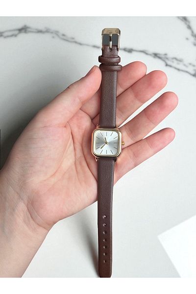 CLUPPOLOON Minimal Retro Leather Strap Summer Women's Wrist Watch
