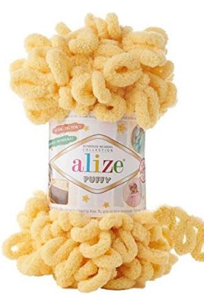 Alize خيط حياكة يدوي منتفخ، قطعة واحدة (لون ليموني رقم 509)