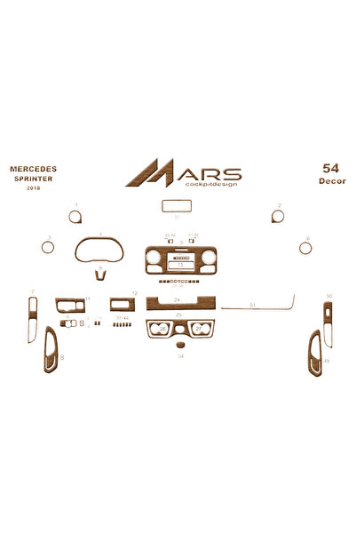 Marscockpitdesign مرسيدس سبرينتر وحدة التحكم-تغطية التوربيدو بعد عام 2019