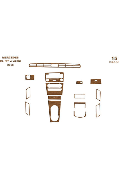 Marscockpitdesign مرسيدس ML 320 CDI 4 Matic كونسول-توربيد 2010 15 قطعة