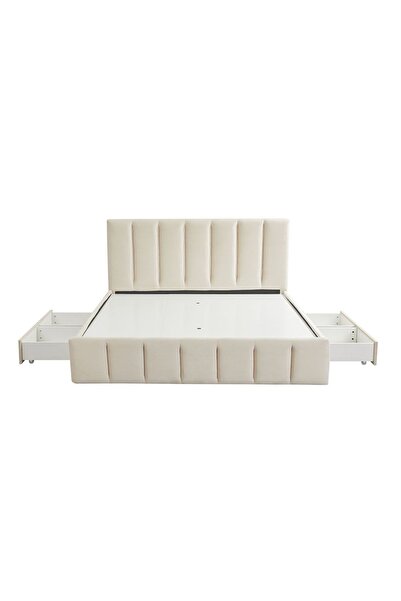 Danube Home Vista 150x200 Queen Bed with 4 Drawers - Light Beige L220xW161xH111cm