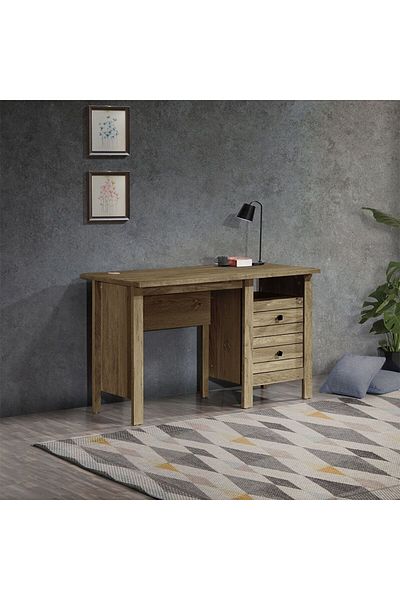 Danube Home Athens 2 Drawer Study Desk - Light Oak L121xW60xH74.5cm