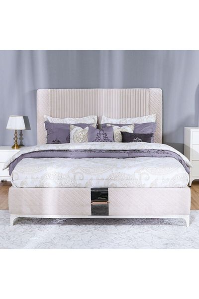 Danube Home New Aloha 180x200 King Bed - White L218xW190xH151cm