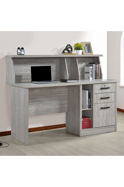 Danube Home Neptune Study Desk - Grey Oak L150xW70xH115.1cm