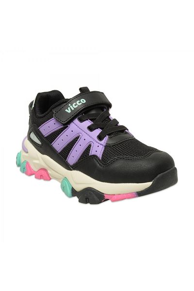 Vicco 869.F25K.304 Pantofi sport pentru copii Teo Filet alb-negru