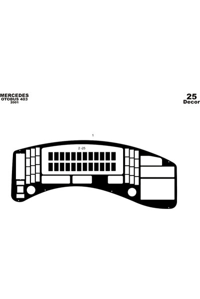 Marscockpitdesign مرسيدس 403 كونسول-توربيد 2001 25 قطعة
