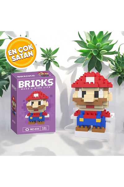 HEY GİDİ GİFT Bricks En Premium 3D Puzzle / Super Mario Cute Figure / Fun Sets / Hobby+