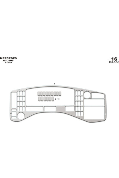 Marscockpitdesign مرسيدس 403 كونسول-توربيد 1993-1995 16 قطعة