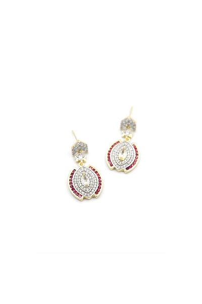 SepetBudur Jewelled Earrings - Pink