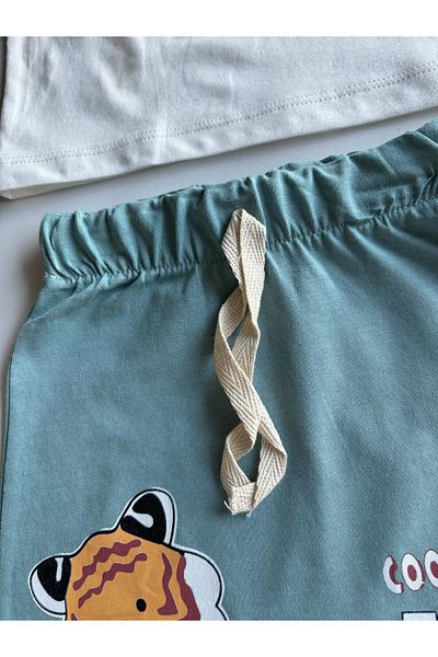 cacobutik Baby Boy Tiger Printed Shorts Bottom Top Suit