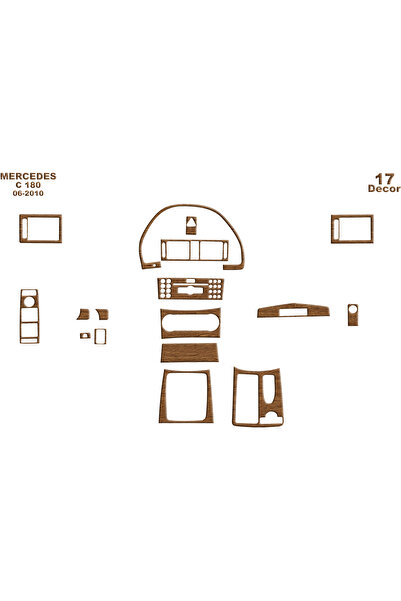 Marscockpitdesign مرسيدس C 180 كونسول-توربيدو 2006 17 قطعة