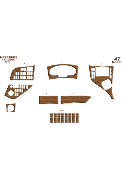 Marscockpitdesign مرسيدس ترافيجو كونسول-توربيدو 2012 47 قطعة
