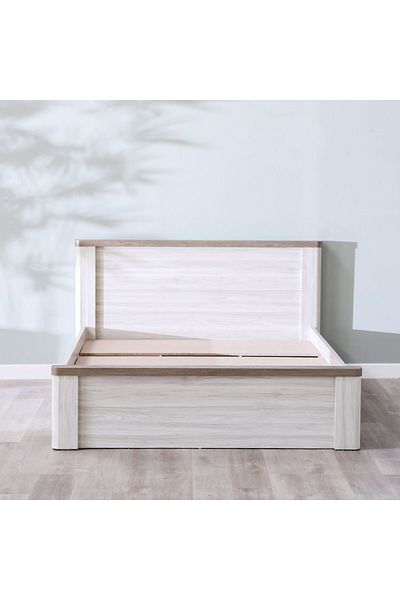 Danube Home Olivos 180x200 King Bed - Ash Grey/Oak L182xW202xH94cm