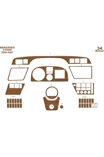 Marscockpitdesign مرسيدس سيتارو كونسول-توربيدو 2006-2007 34 قطعة