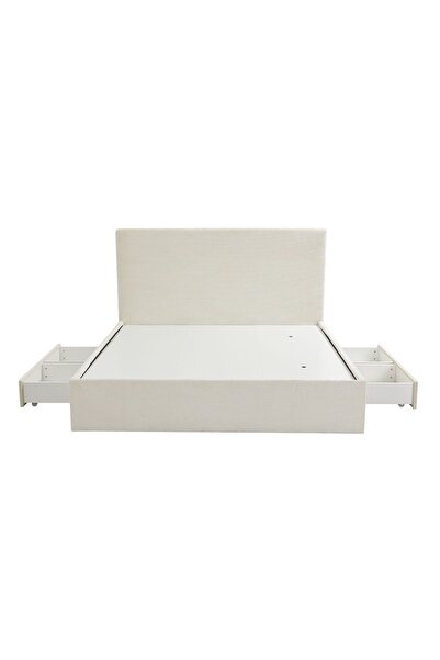 Danube Home Wesley 150x200 Queen Bed with 4 Drawers - Light Beige L218xW163xH121cm