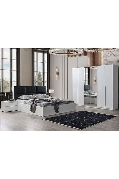 Danube Home V2 Serenity 180x200 King Bed - White L193xW218xH107cm