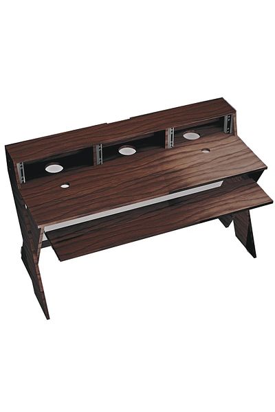DECONIK Modern Studio & Gaming Desk – Walnut Finish | Ergonomic Wooden Workstation