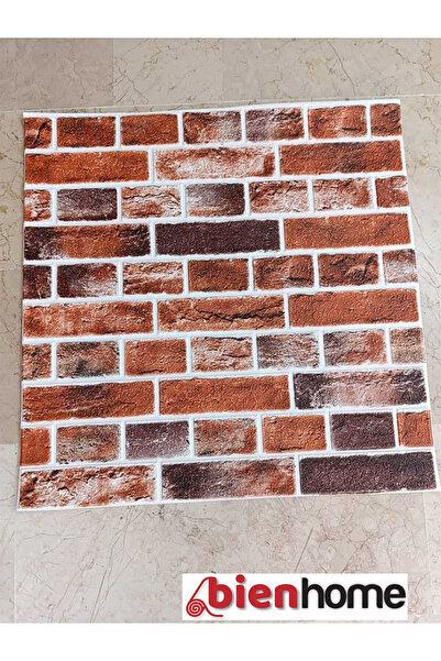 Bien Home Kiremit Renk 3d Kendinden Yapışkanlı Duvar Paneli Kağıdı Kaplaması Köpük 70x70 Cm 0,50m²